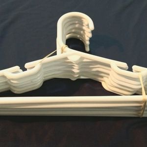 10 Baby White Hangers Long C Hook Style